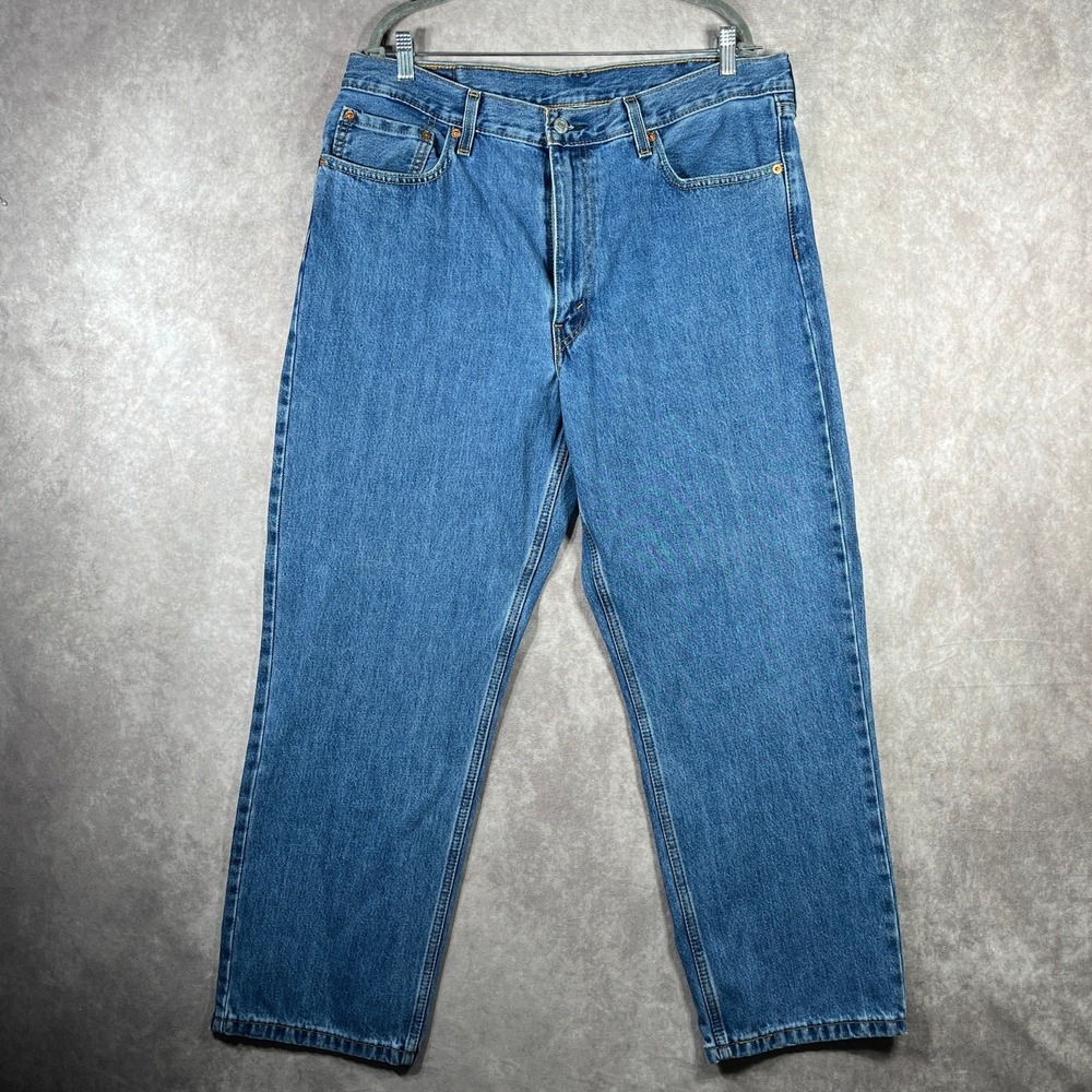 Levi's 550 Jeans Mens Size 38X30 Blue Denim Medium Wash Straight Relaxed Fit